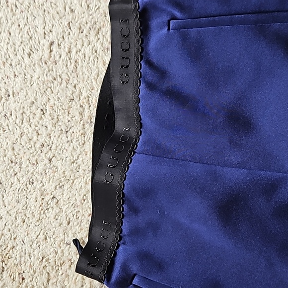 Gucci Dark Blue Black Band Zip Up Pant Slacks Leggings Tights Sz. 40 - Picture 5 of 13